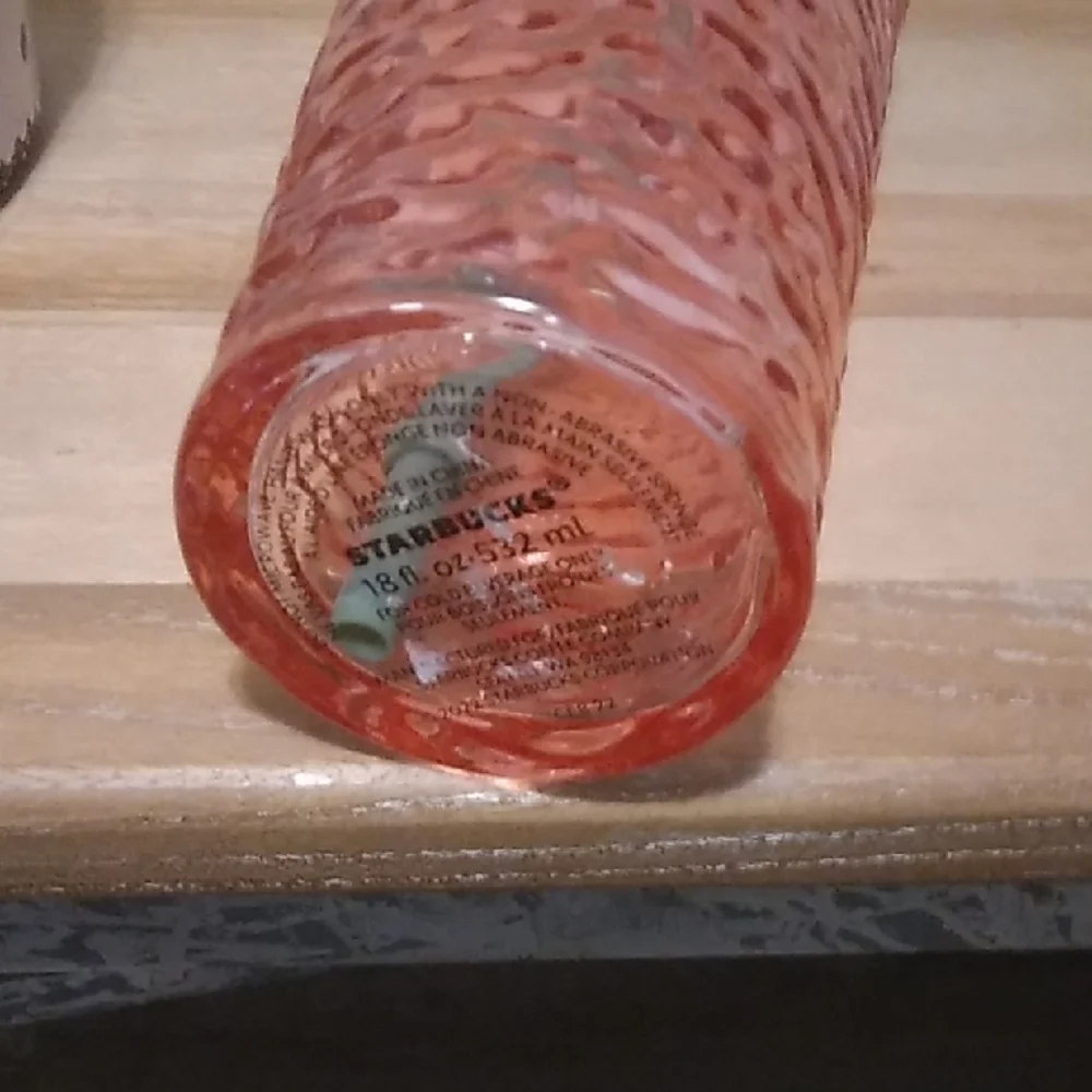 Starbucks 18 oz. Rippled Glass Venti Cold Cup Tumbler